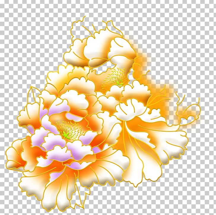 Floral Design Gold Peony PNG, Clipart, Art, Chinese, Chinese Style, Chrysanths, Computer Graphics Free PNG Download