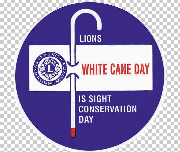 White Cane Safety Day Lions Clubs International Visual Impairment Association PNG, Clipart, Area, Association, Blue, Brand, Deafblindness Free PNG Download