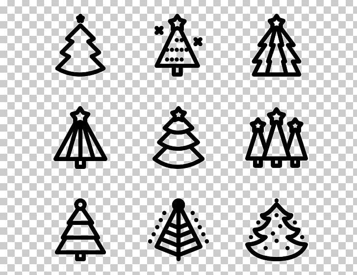 Christmas Tree Computer Icons Symbol PNG, Clipart, Area, Black, Black And White, Christmas, Christmas Tree Free PNG Download