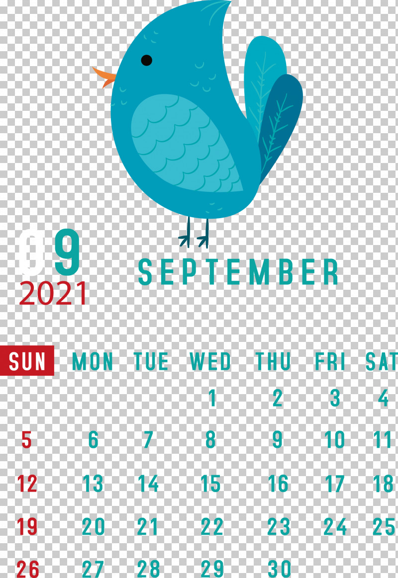 September 2021 Printable Calendar September 2021 Calendar PNG, Clipart, Aqua M, Beak, Calendar System, Logo, Meter Free PNG Download