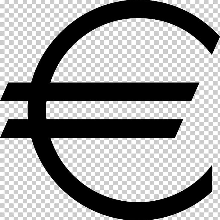 Euro Sign Currency Symbol Coin Dollar Sign PNG, Clipart, Area, Black, Black And White, Brand, Circle Free PNG Download