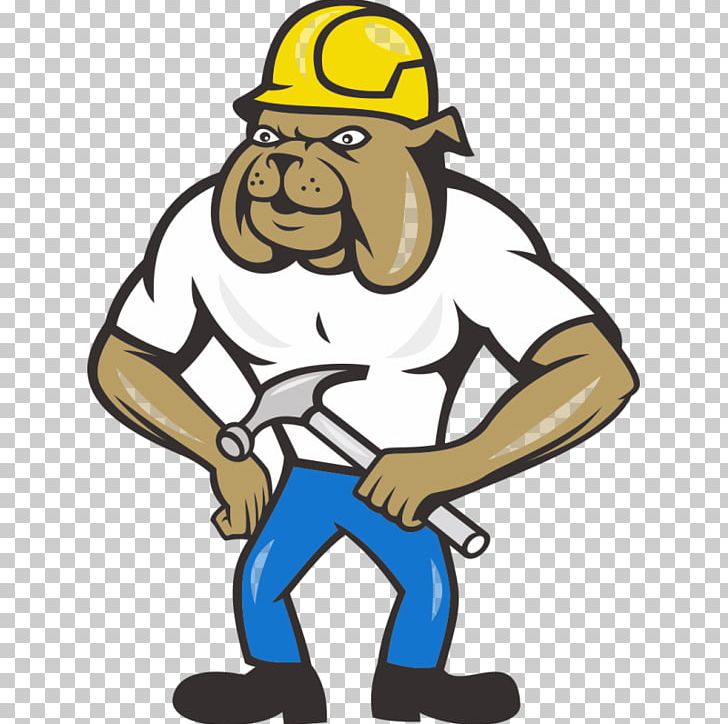 Bulldog Laborer PNG, Clipart, Architectural Engineering, Artwork, Beak, Bulldog, Construction Worker Free PNG Download