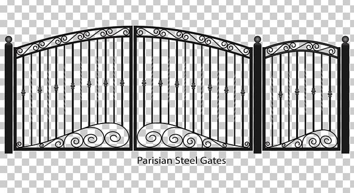Fence Gate Wrought Iron PNG, Clipart, Adobe Illustrator, Black And White, Clipart, Door, Encapsulated Postscript Free PNG Download