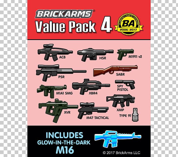 BrickArms Lego Minifigure Weapon Toy PNG, Clipart, Air Gun, Brand, Brickarms, Firearm, Gun Free PNG Download