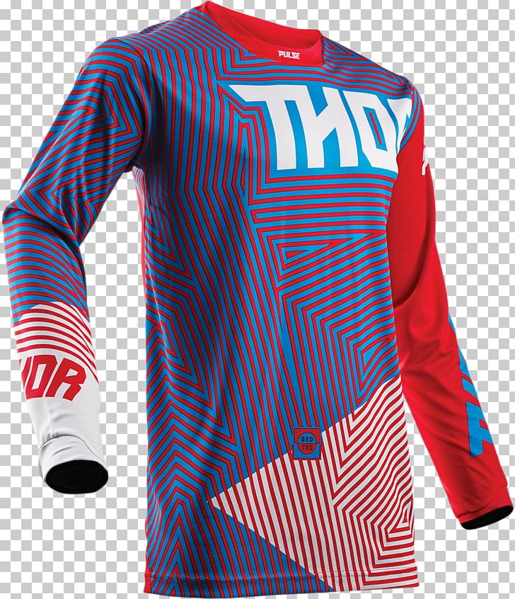 Thor Motocross Jersey Motorcycle Sweater PNG, Clipart, 2018, Active Shirt, Blue, Bluza, Button Free PNG Download