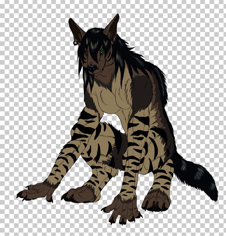 Regal egyptian-themed striped hyena in anime style fantasy art on Craiyon