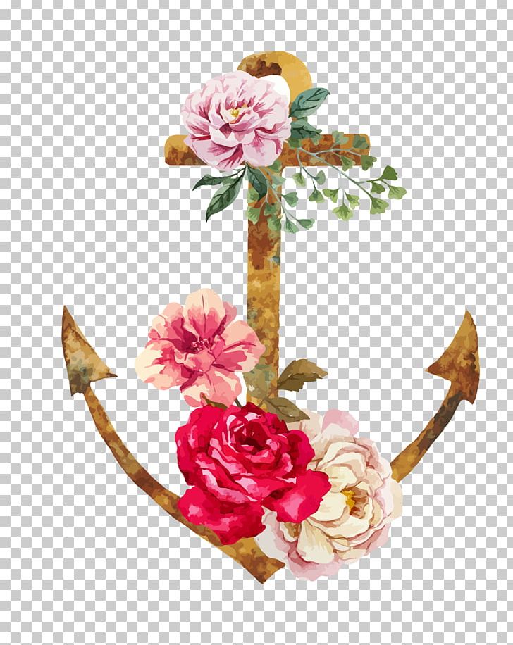 Flower Anchor Tattoo Illustration PNG, Clipart, Artificial Flower, Fashion, Flower Arranging, Flowers, Plant Free PNG Download