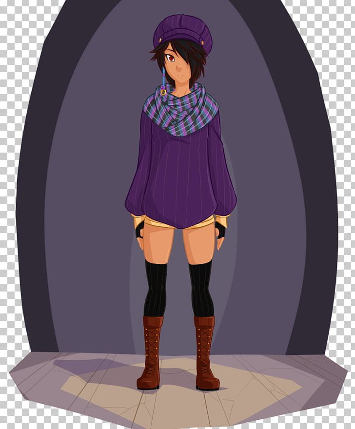 Outerwear Cartoon PNG, Clipart, Cartoon, Girl, Joint, Outerwear, Purple Free PNG Download
