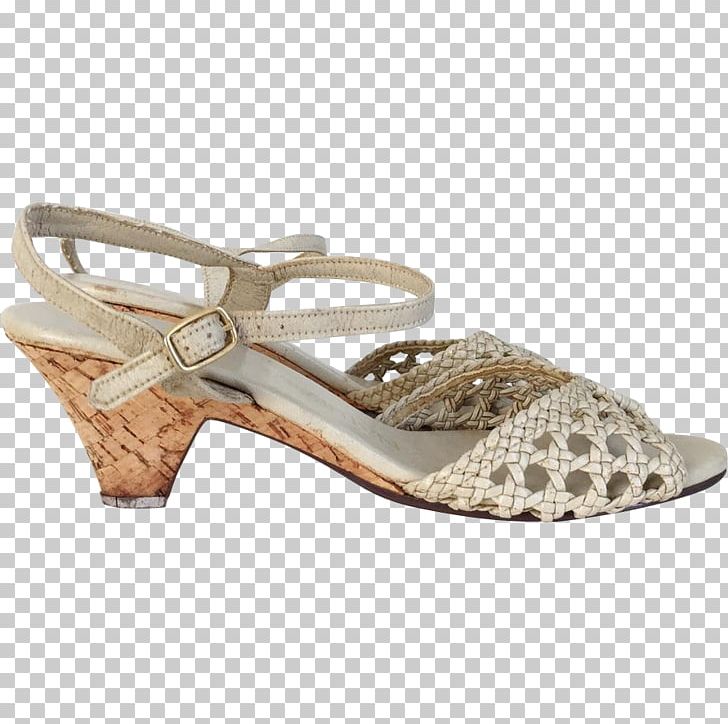 Peep-toe Shoe Sandal Wedge Beige PNG, Clipart, 1970s, Basic Pump, Beige, Bone, Cork Free PNG Download