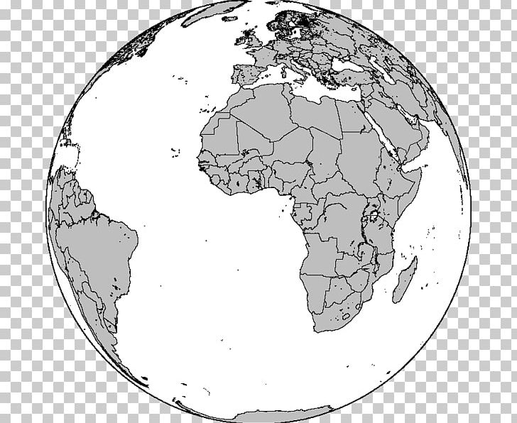 Globe South Africa Map World Coloring Book PNG, Clipart, Africa, Area, Black And White, Blank Map, Border Free PNG Download