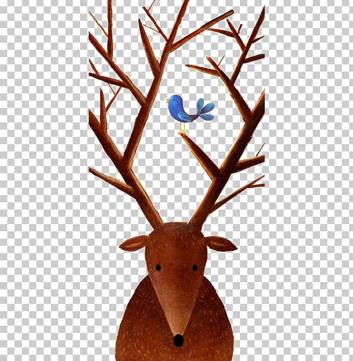 Red Deer Illustrator Antler Illustration PNG, Clipart, Animals, Antler, Antlers, Art, Behance Free PNG Download