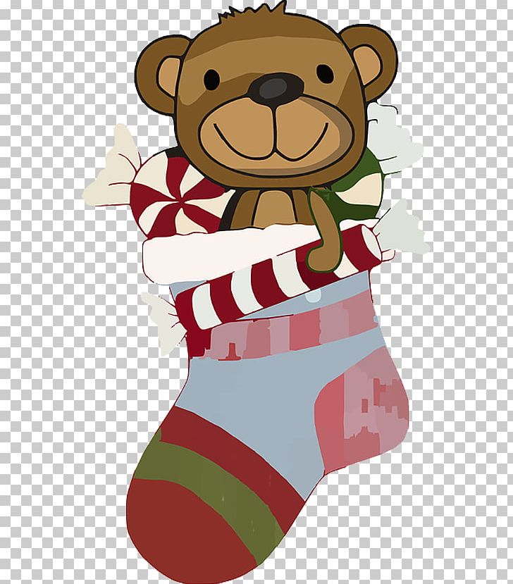 Santa Claus Christmas Stocking Christmas Card PNG, Clipart, Art, Bear, Candy, Chocolate, Christmas Free PNG Download