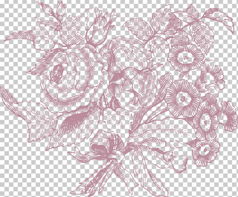 Flower Bouquet Flower Bunch PNG, Clipart, Blackandwhite, Bouquet, Cut ...