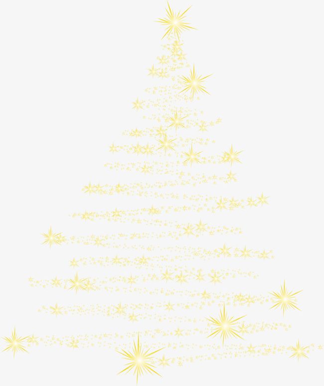 Golden Star Christmas Tree Png Clipart Christmas