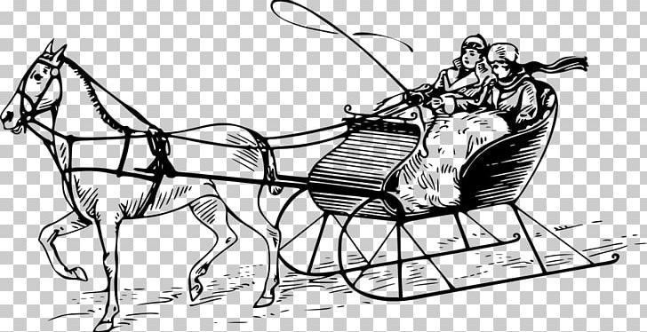 Horse-drawn Vehicle Sled Pferdeschlitten PNG, Clipart, Animals, Art, Black And White, Cartoon, Chair Free PNG Download