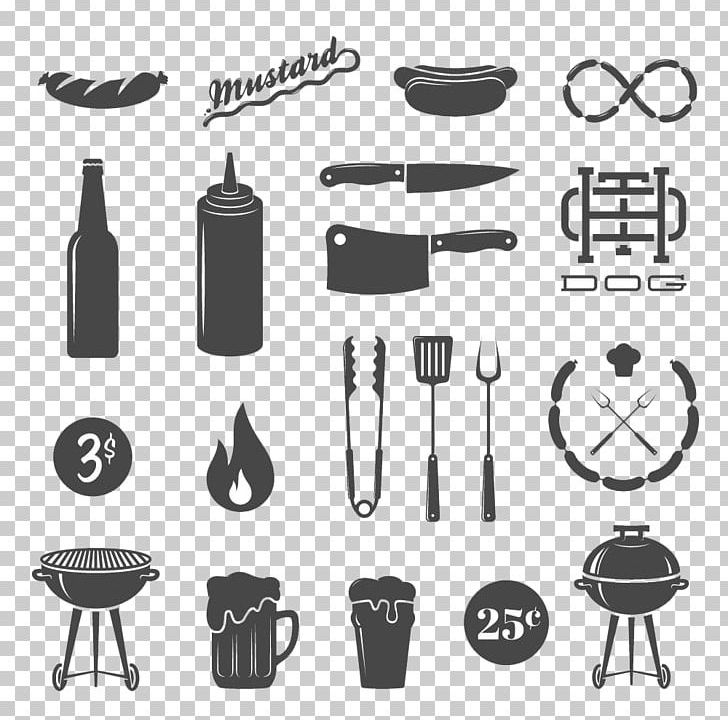 Sausage Hot Dog Barbecue Fast Food PNG, Clipart, Adobe Icons Vector, Barbecue, Black, Black And White, Brand Free PNG Download