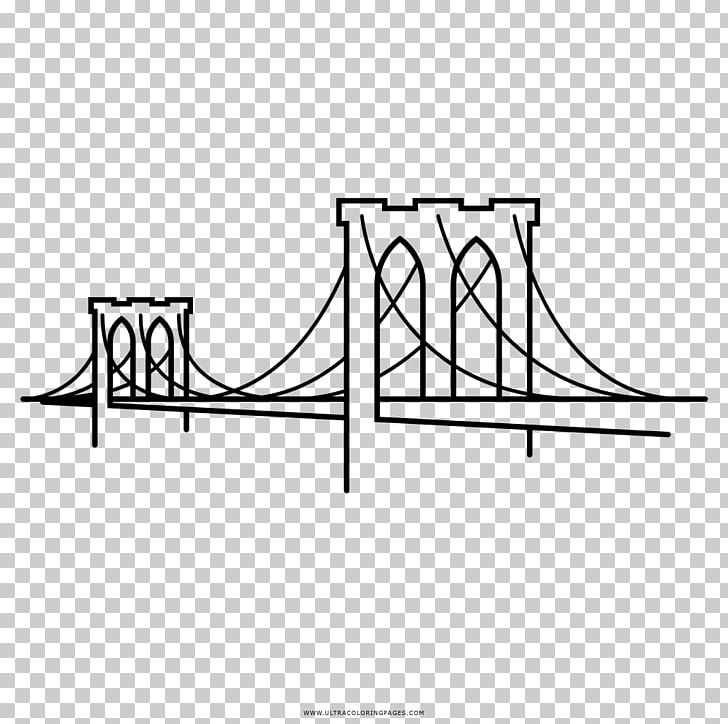 Brooklyn Bridge Drawing Coloring Book Line Art PNG, Clipart, 2018, Angle, Area, Black And White, Brand Free PNG Download