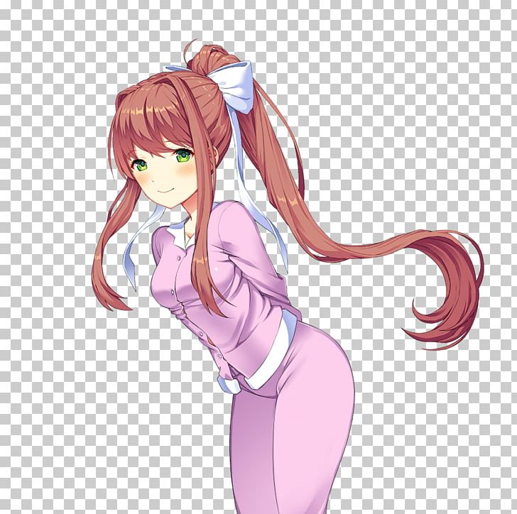 Doki Doki Literature Club! Team Salvato Introduction Fiction PNG, Clipart, Anime, Brown Hair, Cartoon, Character, Cutting Room Floor Free PNG Download