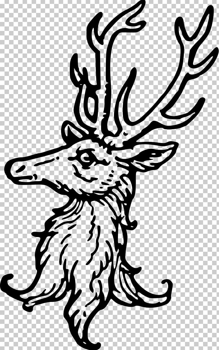 Deer Complete Guide To Heraldry Drawing PNG, Clipart, Animals, Antler, Artwork, Black And White, Civic Heraldry Free PNG Download