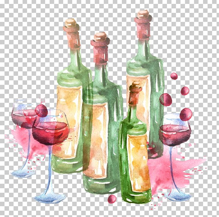 Red Wine Liqueur Glass Bottle PNG, Clipart, Barware, Bottle, Broken Glass, Color, Color Painting Free PNG Download