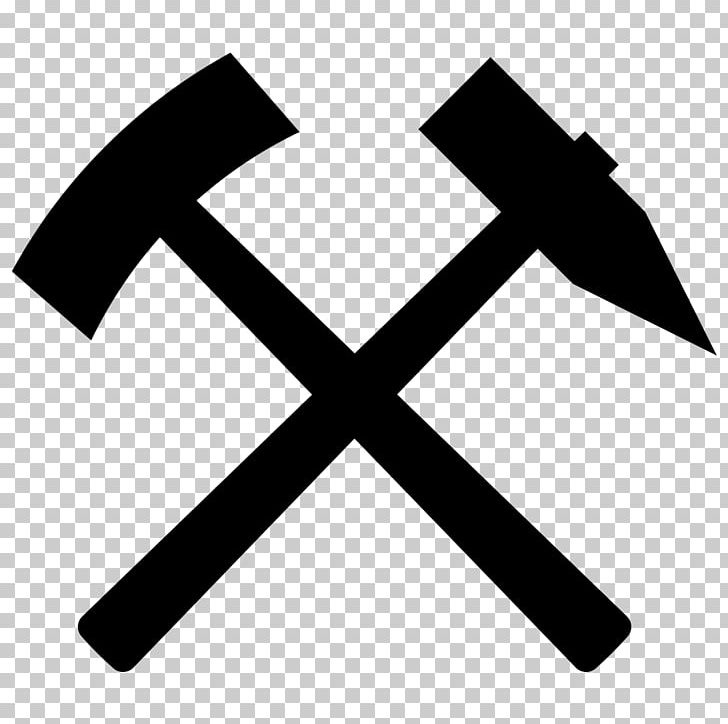 Freiberg University Of Mining And Technology Hammer And Pick Pickaxe Computer Icons PNG, Clipart, Angle, Bitcoin, Black, Black And White, Coal Free PNG Download