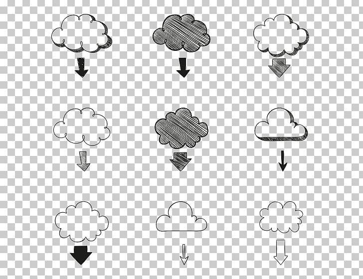 Computer Icons Cloud Computing PNG, Clipart, Angle, Area, Arrow Psd, Auto Part, Black And White Free PNG Download