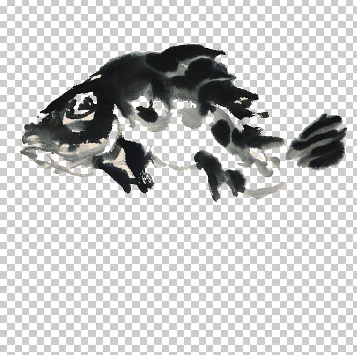 Fish Chinese Painting PNG, Clipart, Amphibian, Animals, Aquarium Fish, Black And White, Chinese Free PNG Download