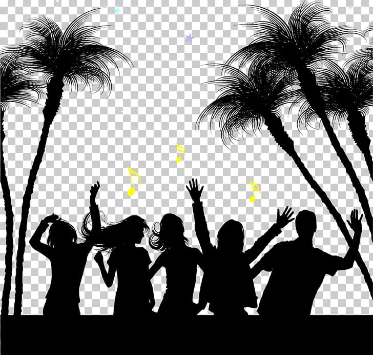 Visual Arts Silhouette Party Nightclub PNG, Clipart, Beach, Beach Party, Beach Vector, Computer Wallpaper, Disco Free PNG Download