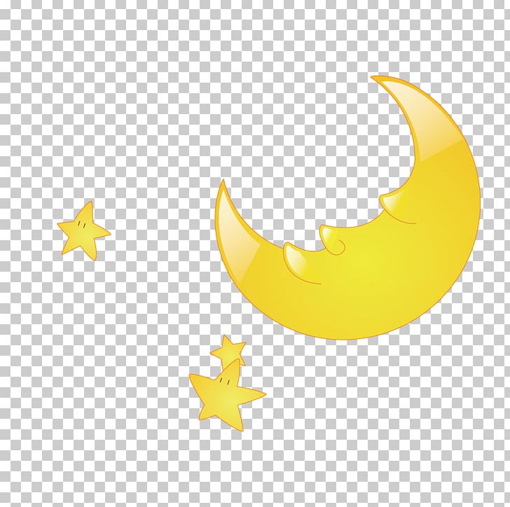 Yellow Wet Moon PNG, Clipart, Blue, Christmas Star, Computer Wallpaper, Crescent, Euclidean Vector Free PNG Download