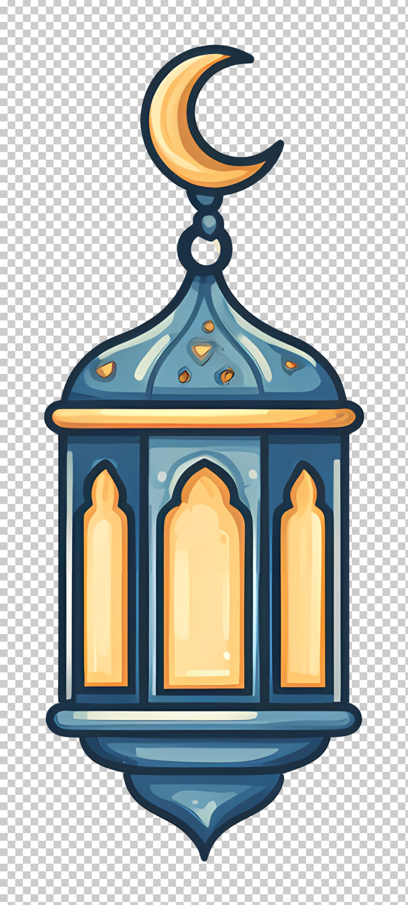 Ramadan Icon - Lantern With Crescent Moon PNG