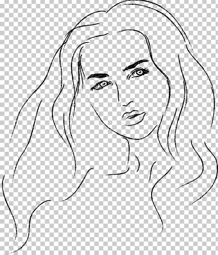 Drawing Woman Portrait PNG, Clipart, Arm, Artwork, Beauty, Black, Cosmetics Free PNG Download