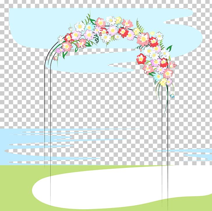 Wedding Marriage Cartoon Illustration PNG, Clipart, Bride, Flower, Flower Arches, Grass, Holidays Free PNG Download