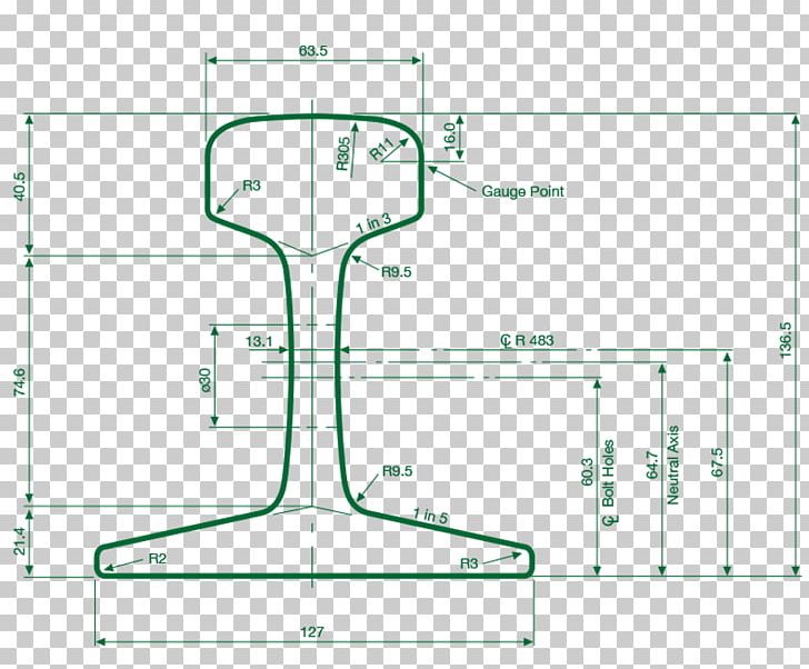 Rail Transport Train Track Rail Profile Standard Gauge PNG, Clipart, Angle, Area, Baanvak, Crane, Diagram Free PNG Download