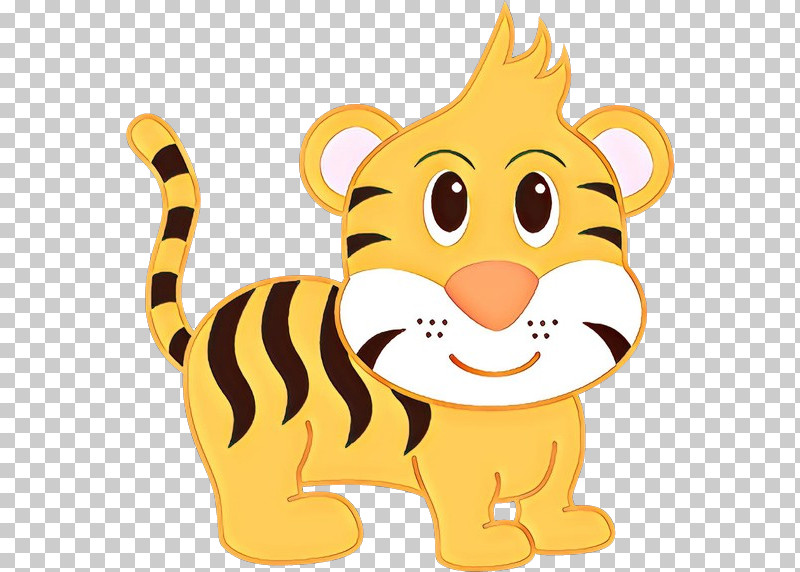 Cartoon Animal Figure Yellow Tiger Tail PNG, Clipart, Animal Figure, Cartoon, Tail, Tiger, Yellow Free PNG Download