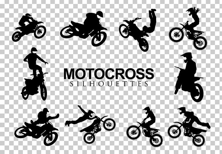 Silhouette Motocross Motorcycle PNG, Clipart, Automotive Design, Bicycle, Black, Black And White, Brand Free PNG Download