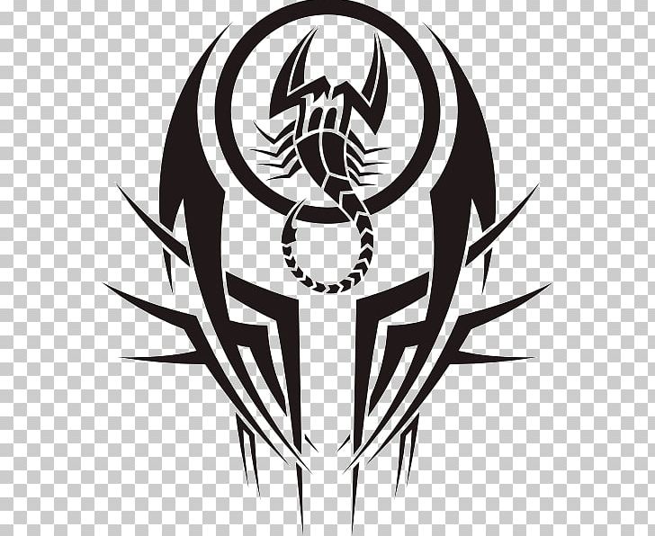 Scorpion Tattoo Body Art Symbol PNG, Clipart, Black And White, Brand, Cancer, Emblem, Facial Hair Free PNG Download