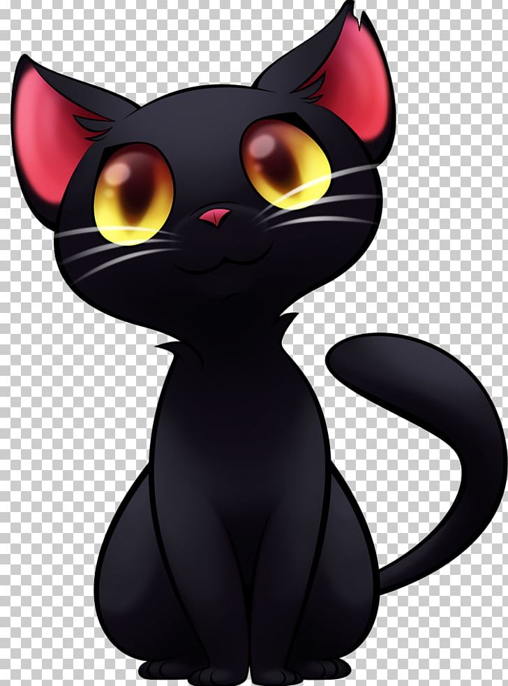 Black Cat Kitten Cartoon PNG, Clipart, Animals, Animation, Art, Black Cat, Carnivoran Free PNG Download