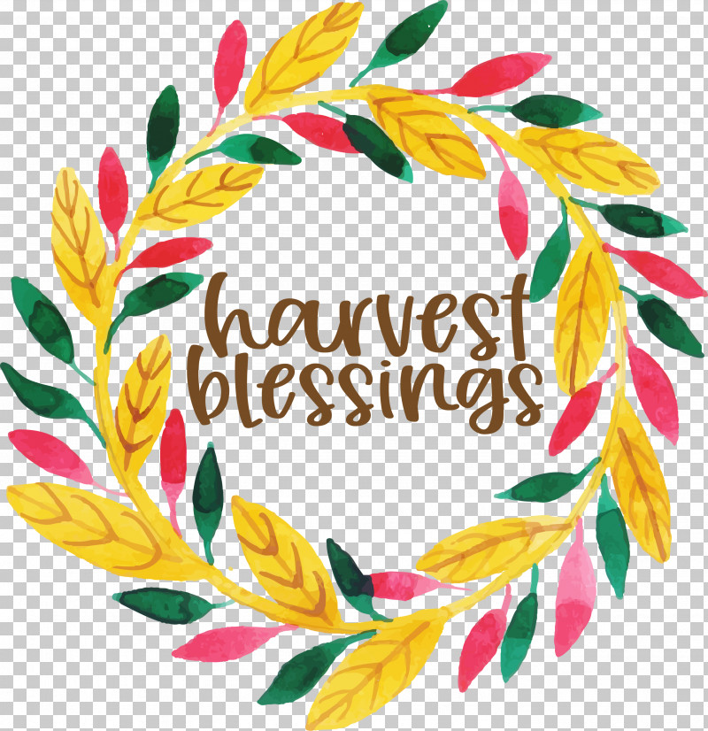 Harvest Blessings Thanksgiving Autumn PNG, Clipart, Autumn, Color, Doodle, Drawing, Floral Design Free PNG Download