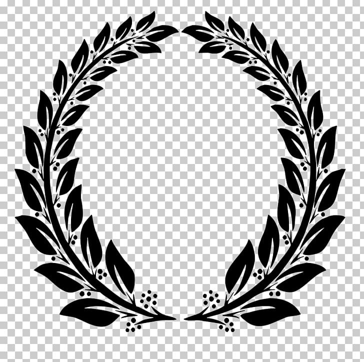 Laurel Wreath Jewellery PNG, Clipart, Bay Laurel, Black And White, Branch, Circle, Crown Free PNG Download