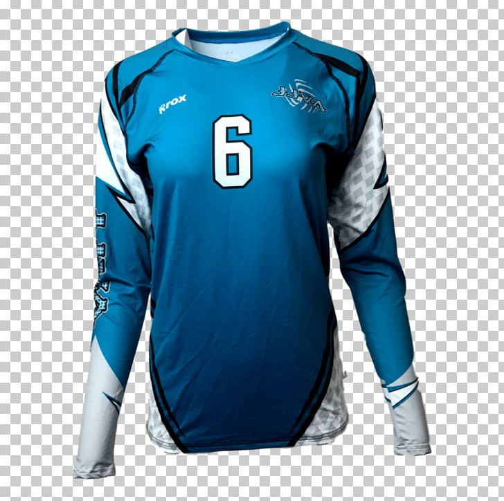 T-shirt Sports Fan Jersey Sleeve Volleyball PNG, Clipart, Active Shirt, Aqua, Azure, Blue, Bluza Free PNG Download