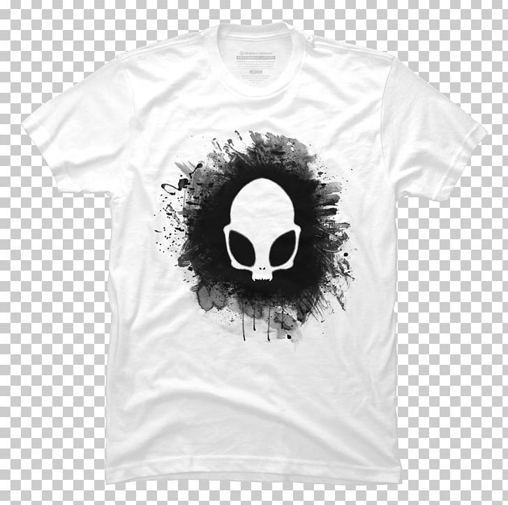 T-shirt Skull White Canvas Tote Bag PNG, Clipart, Alien, Bag, Black, Black And White, Bone Free PNG Download