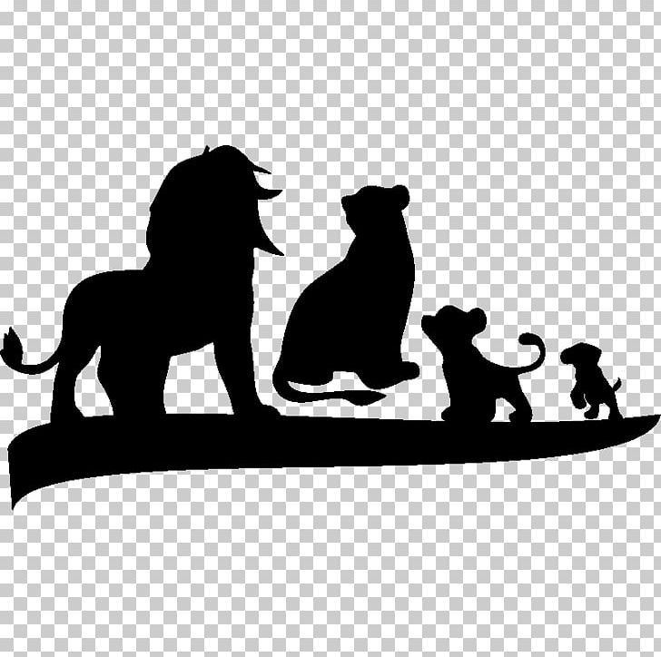 Silhouette Pumbaa Wall Decal PNG, Clipart, Animals, Big Cats, Black, Black And White, Carnivoran Free PNG Download