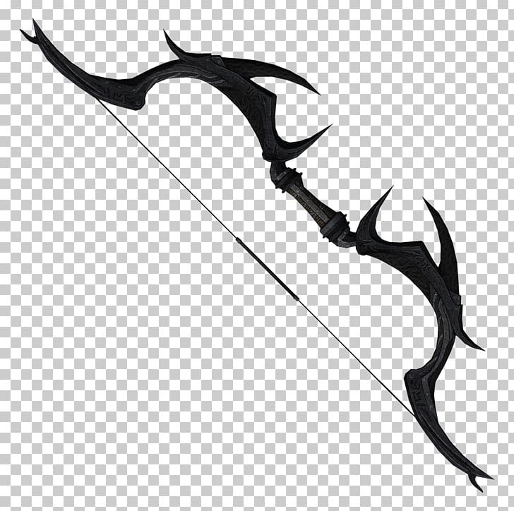 The Elder Scrolls V: Skyrim Bow And Arrow Weapon PNG, Clipart, Antler, Arrow, Arrow Bow, Black And White, Bow Free PNG Download