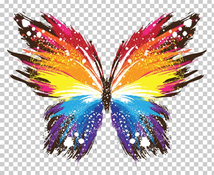 Butterfly Rainbow Color PNG, Clipart, Abstract, Butterfly, Clip Art, Color, Cushion Free PNG Download
