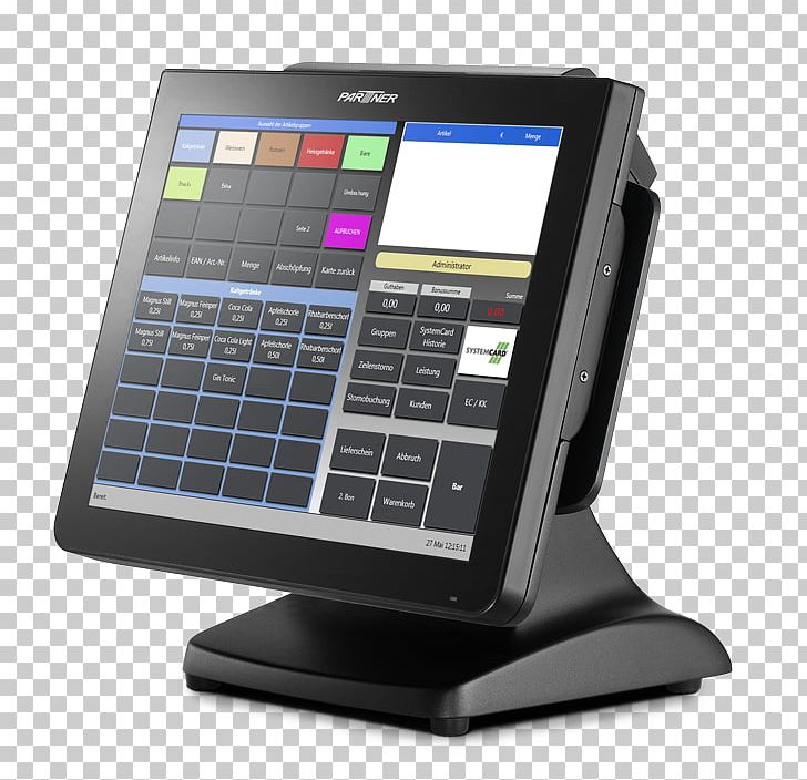 Computer Terminal Point Of Sale Touchscreen Kassensystem Cash Register PNG, Clipart, Blagajna, Compute, Computer, Computer Monitor Accessory, Display Device Free PNG Download