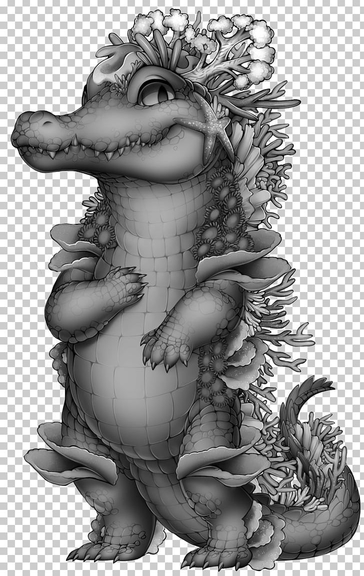 Crocodile Alligator Grayscale Coral Animal PNG, Clipart, Alligator, Animal, Animals, Art, Bit Free PNG Download