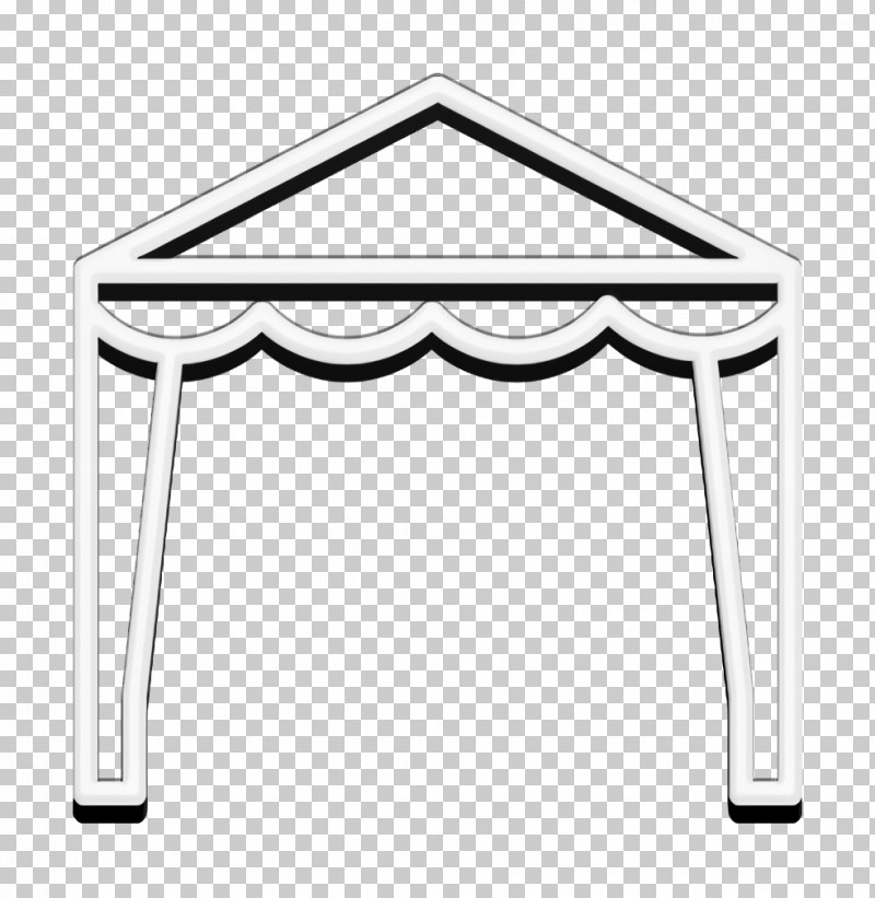 Party Icon Tent Icon PNG, Clipart, Black, Black And White, Furniture, Line, Meter Free PNG Download