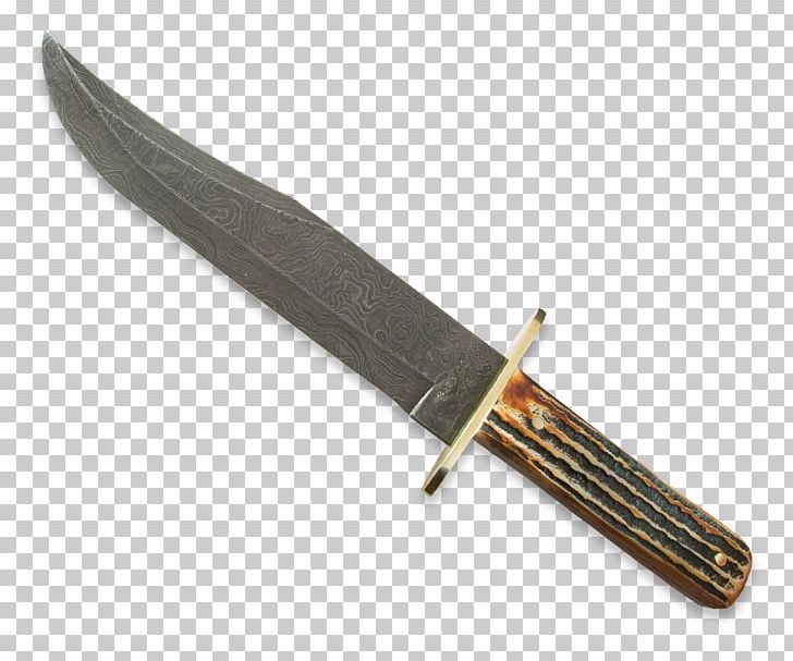 Bowie Knife Damascus Steel Hunting Knife PNG, Clipart, Blade, Bowie Knife, Clip Point, Cold Weapon, Dagger Free PNG Download