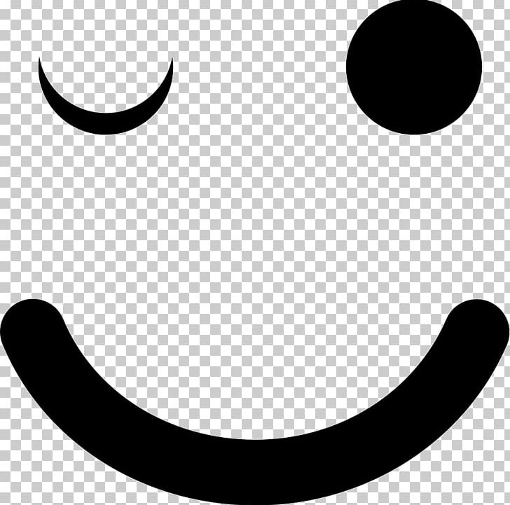 Wink Emoticon Computer Icons Smiley Eye PNG, Clipart, Black And White, Circle, Computer Icons, Crescent, Drawing Free PNG Download