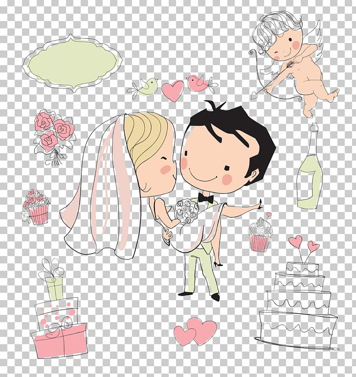 Wedding Invitation Drawing Bride PNG, Clipart, Bride, Cake, Cartoon, Child, Cupid Free PNG Download